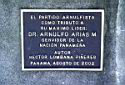 Dr. Arnulfo Arias Plaque - Balboa
